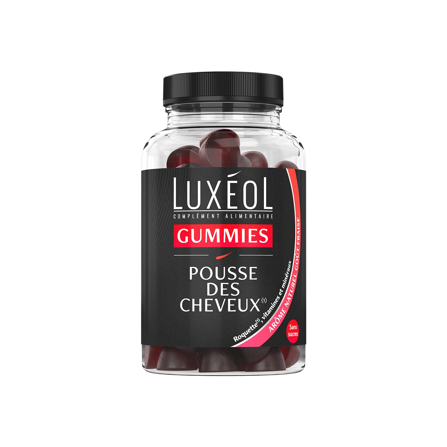 Gummies Pousse Cheveux - Stimule Le Bulbe Capillaire, Plante, Minéraux, Vitamines, Sans Sucres - 60 Gummies